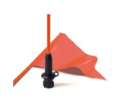KIT Fanion visibilité orange 30x15cm et porte-fanion 120cm pour StarPort