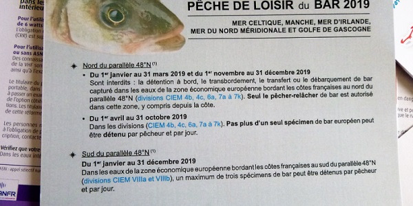 Réglementation pêche 2019